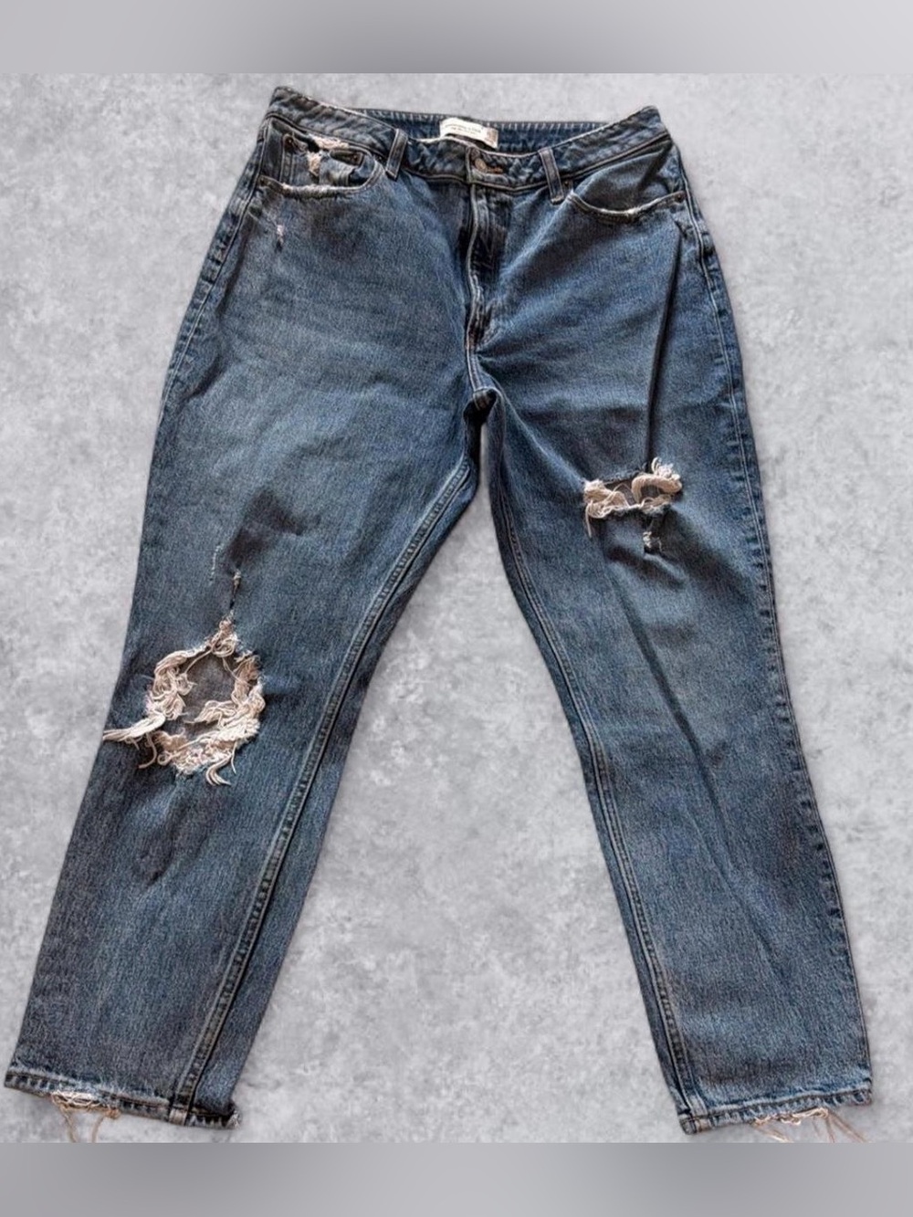 abercrombie & fitch curve love high rise mom jean | size 31/12